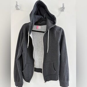Ardene Grey Zip Up Hoodie - Large